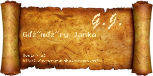 Gömöry Janka névjegykártya